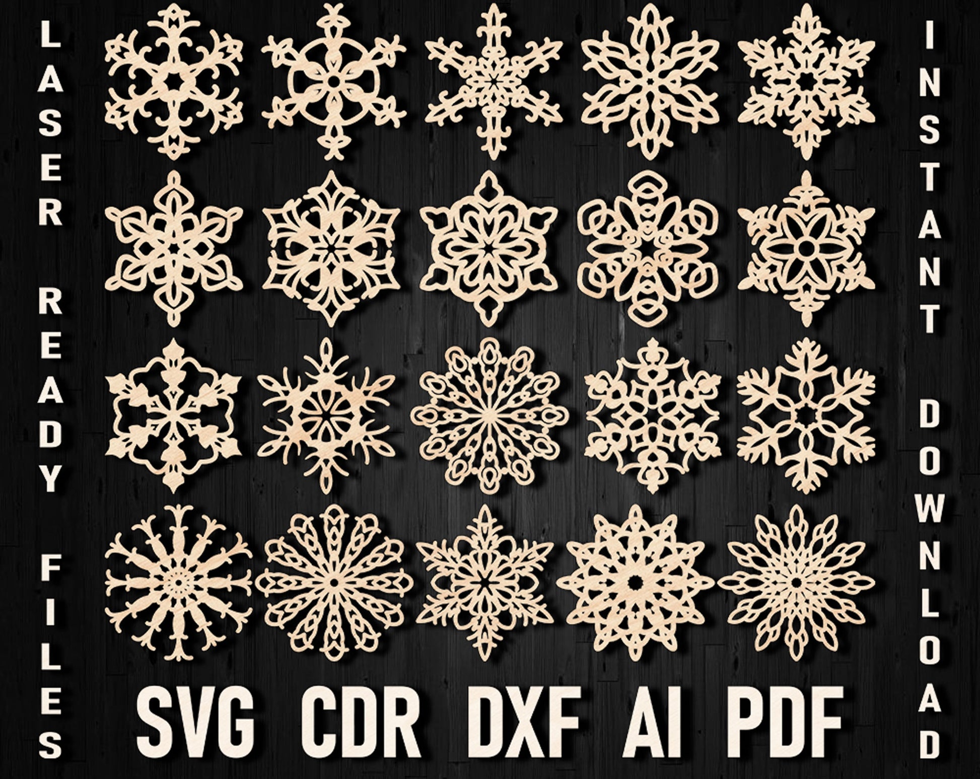 christmas snowflakes svg