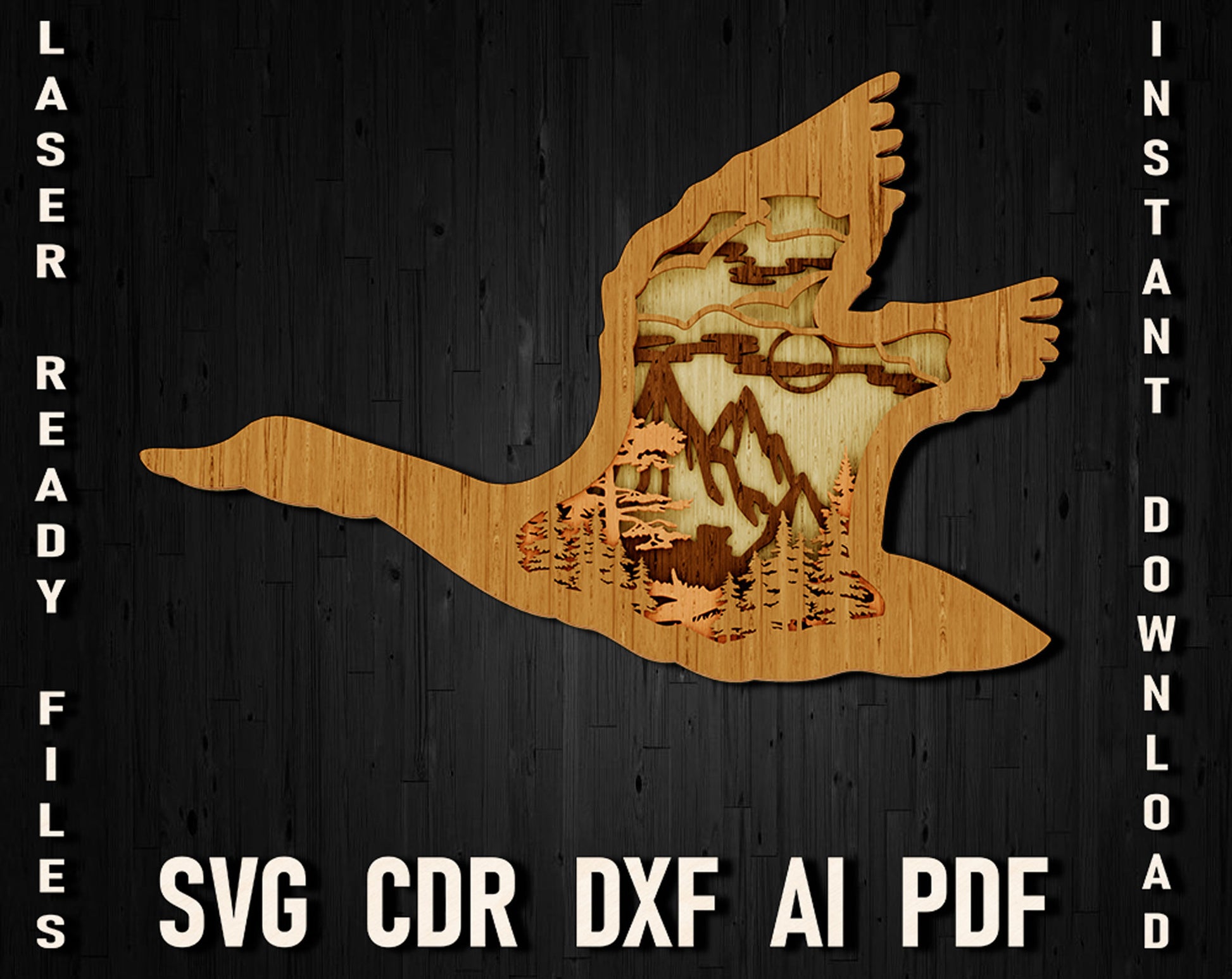 duck hunting svg laser cut files