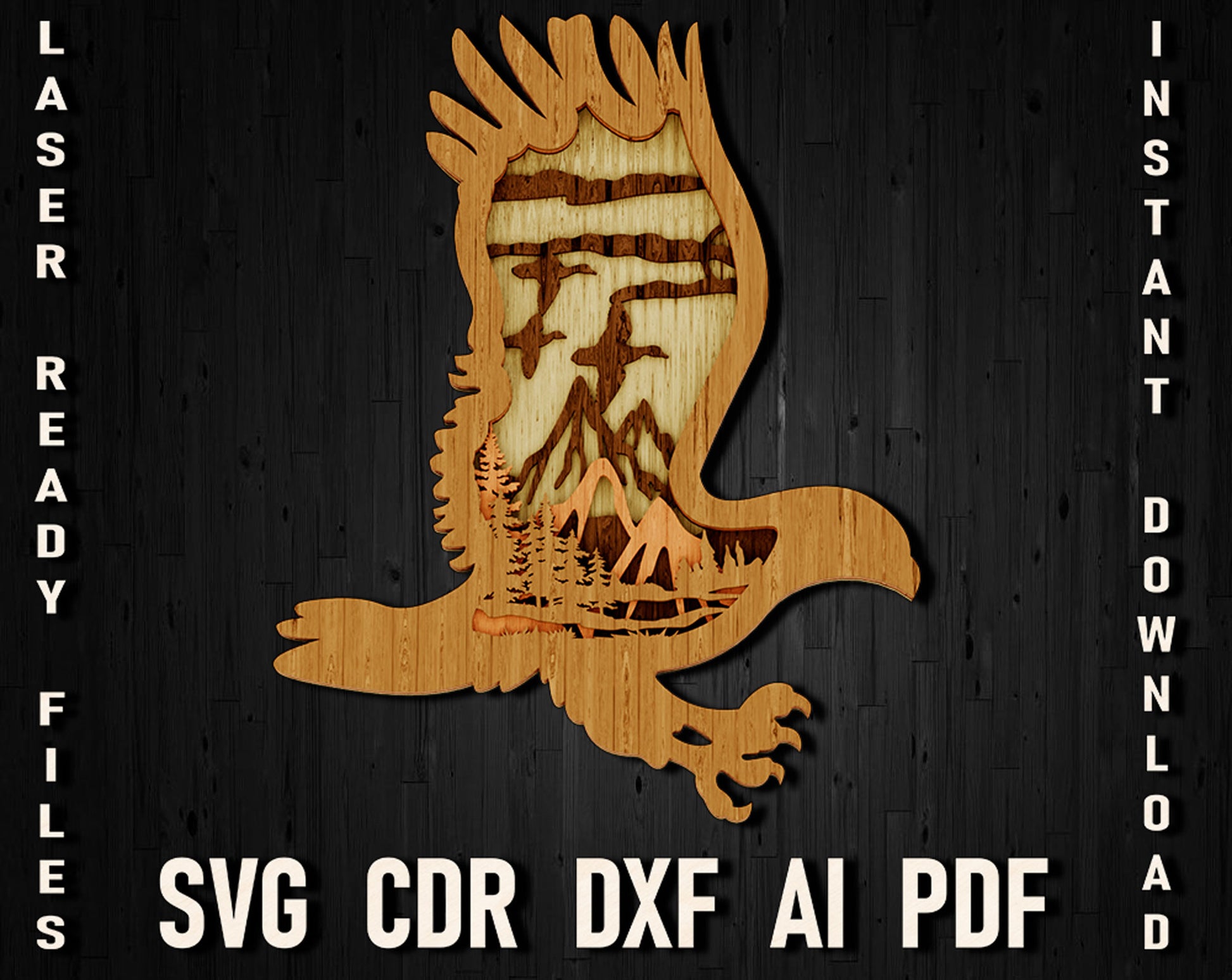 eagle laser cutting wall panel