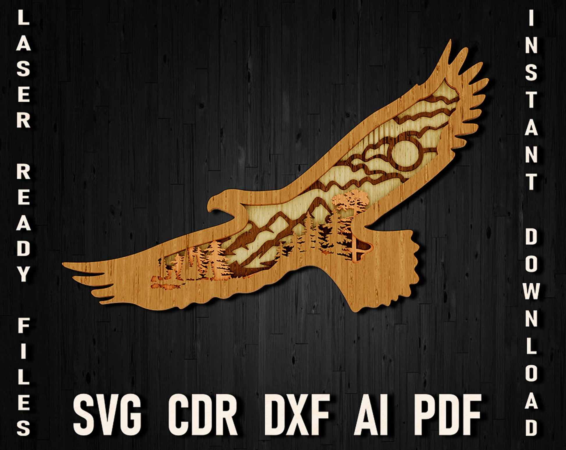 eagle multi-layer laser cut files for glowforge