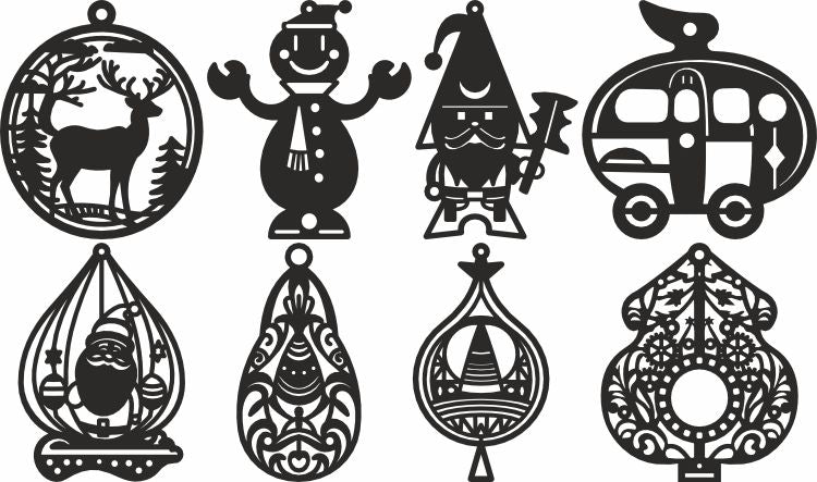 glowforge decor christmas files