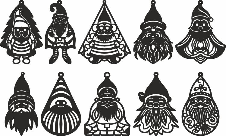 gnome christmas tree vector decor