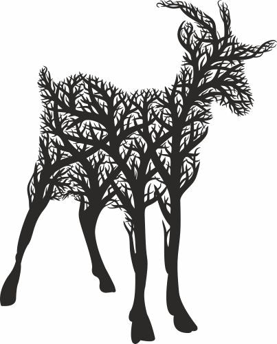 goat vector dxf decor