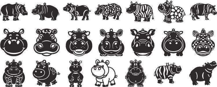 hippo svg christmas decor