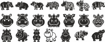 hippo svg christmas decor