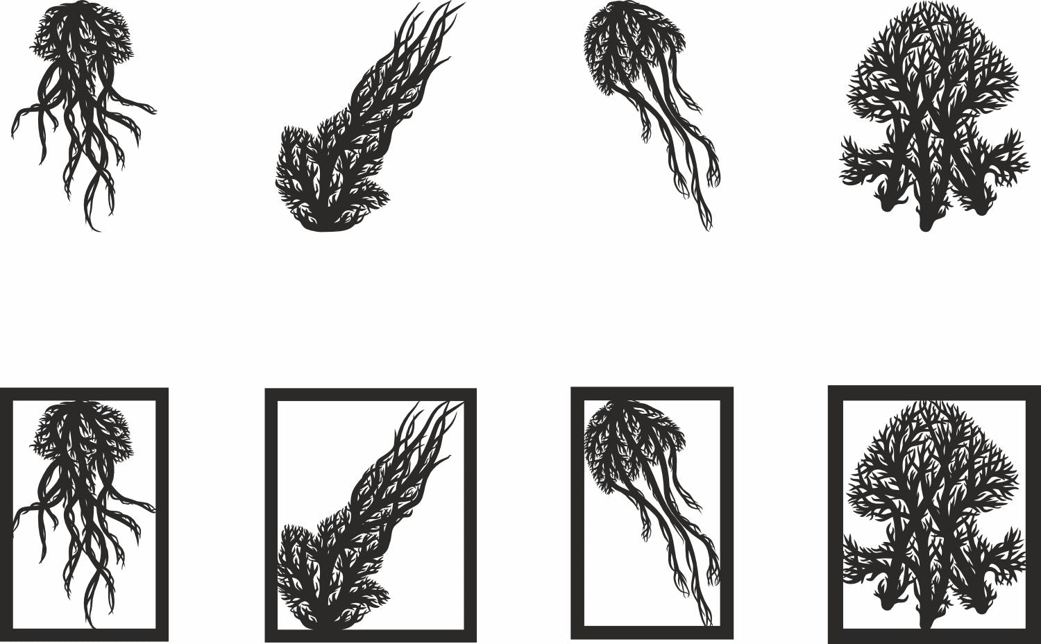 jellyfish wall dxf decor panel