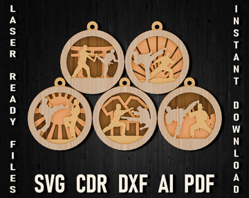 karate svg christmas ornament