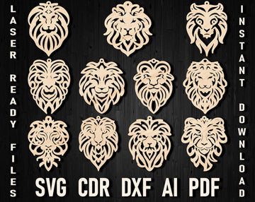 leo earrings svg laser cut files