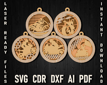 motorcycle racing christmas svg