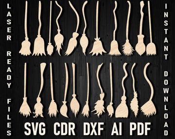 witch broom svg