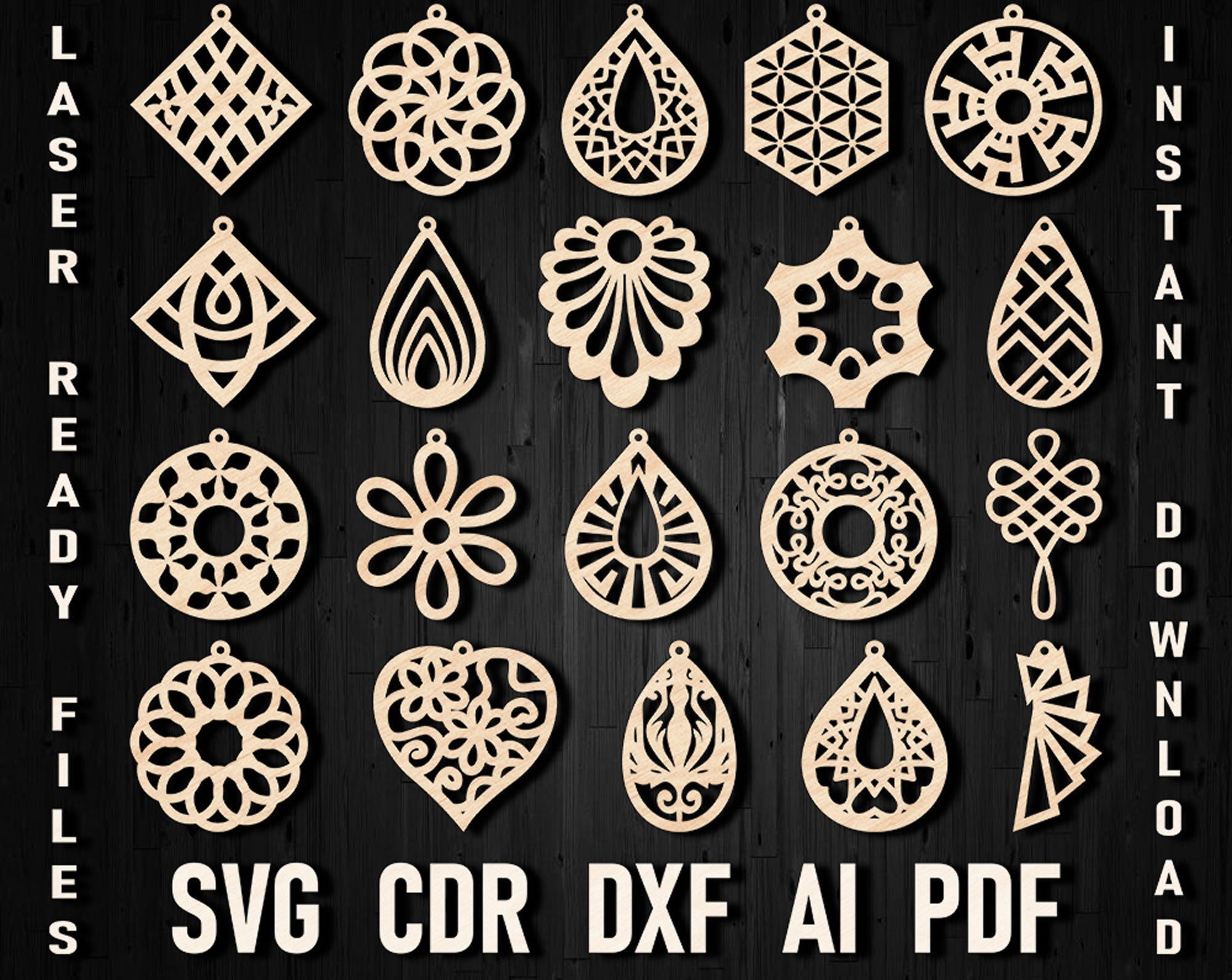 Earring Svg Laser Cutting Files
