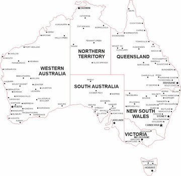 Australia Map Svg File For Laser Cutting