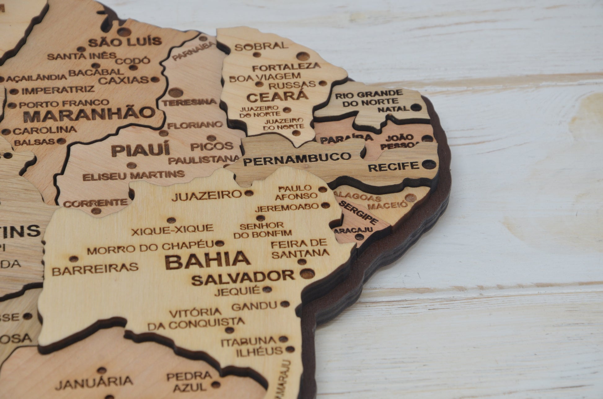 Brasilia Wooden Map Svg