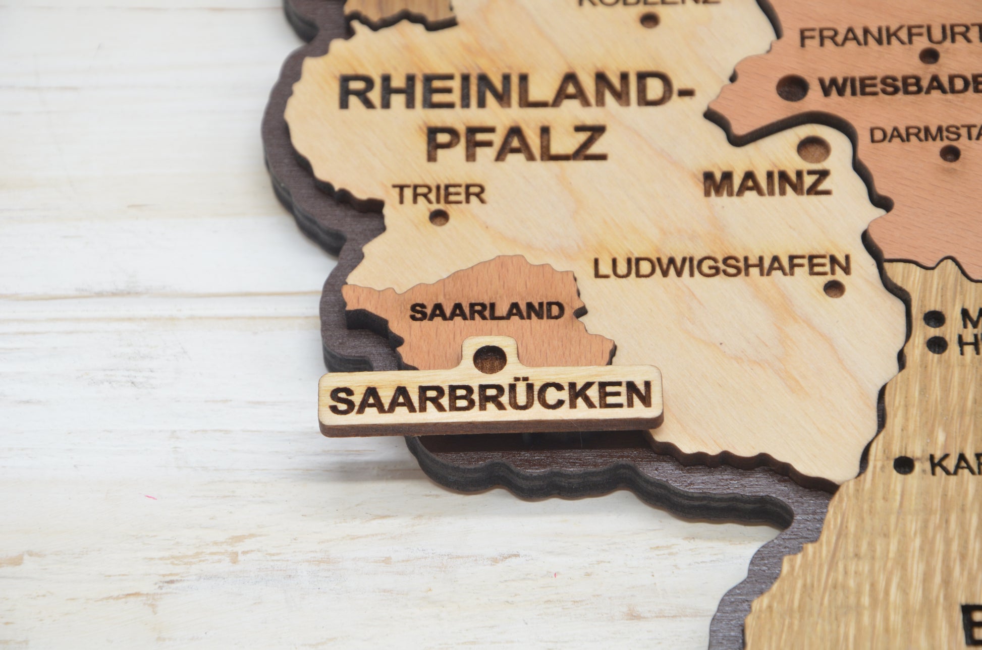 Deutschland wooden map