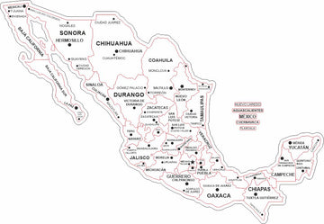 Mexico Svg Map Glowforge
