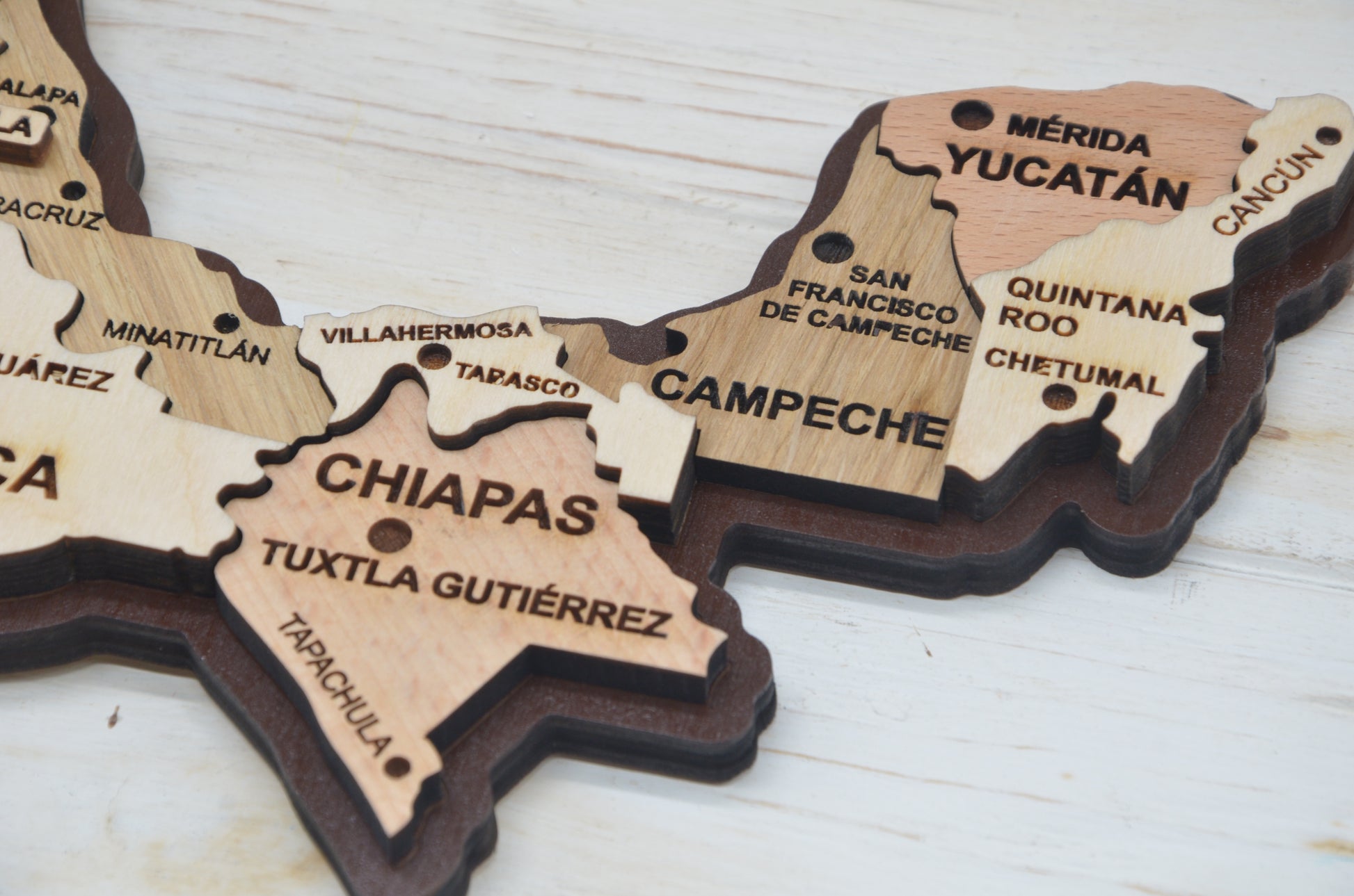 Mexico Wooden Map Glowforge
