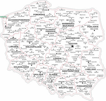 Poland Map Vector