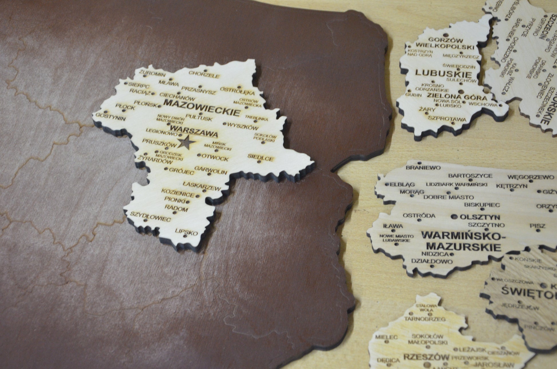 Poland Wooden Map Dxf
