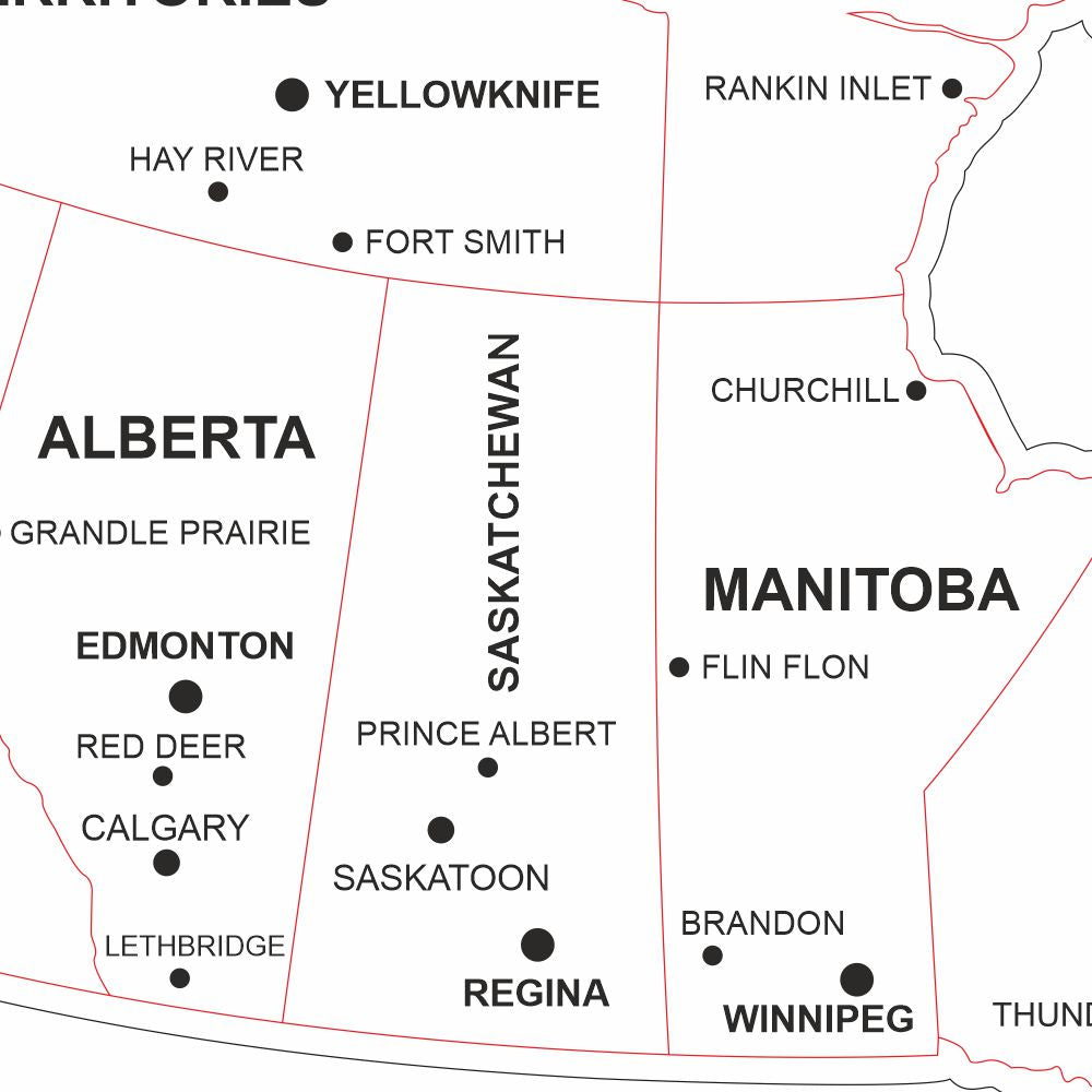 Political map of Canada