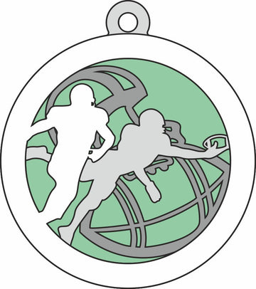 American Football Christmas Svg Laser Cut Ornament