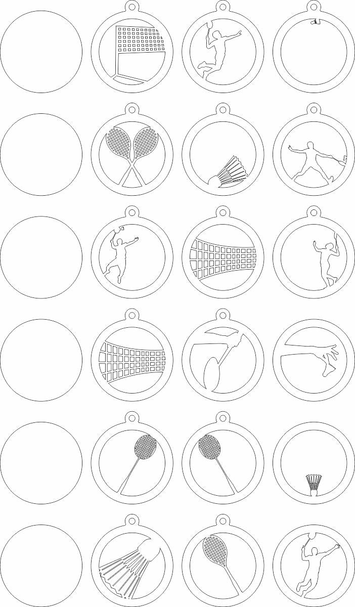 badminton svg ornament