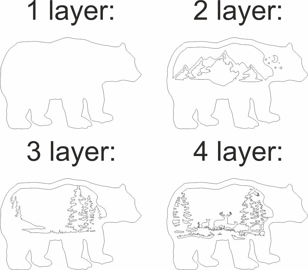 bear christmas wall decoration