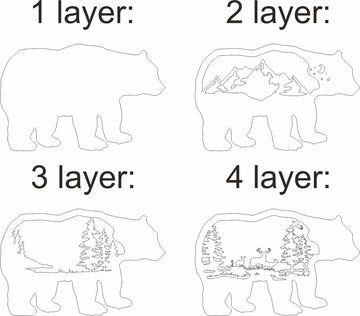 bear christmas wall decoration