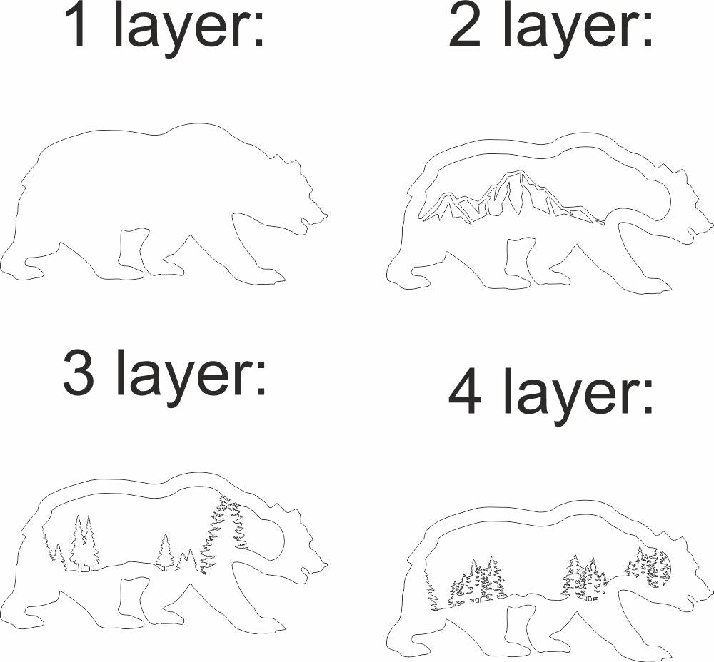 bear glowforge cutting idea