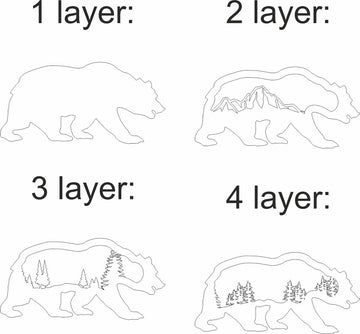 bear glowforge cutting idea