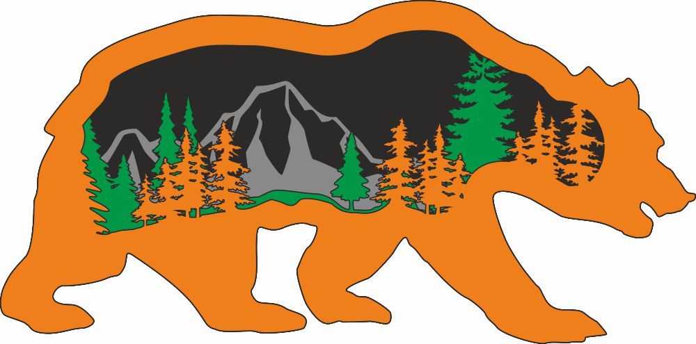 bear wall office decoration