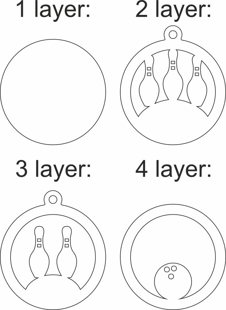 bowling christmas tree decoration