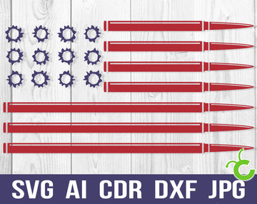 bullet USA american flag svg