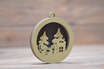 bunny and snowman in the forest dxf