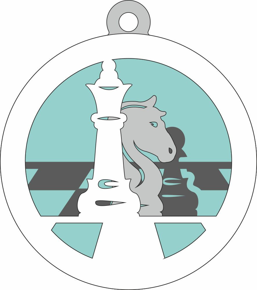 chess lover christmas diy template