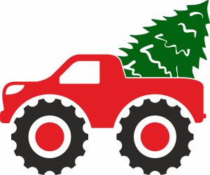 Merry Christmas Monster Truck Svg File For T-shirt
