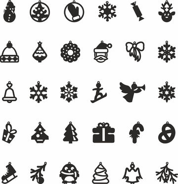 christmas dangle toys svg