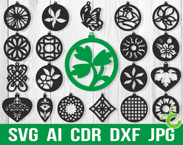 Christmas Floral Tree Decor Svg Files For Cnc Laser Cutting
