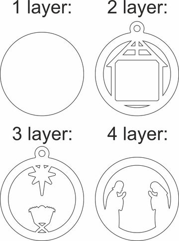 christmas glowforge cut clipart