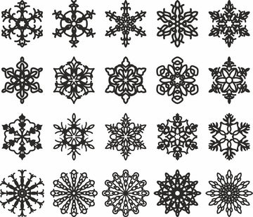 Christmas Snowflakes Cnc Ornament Svg Files For Glowforge