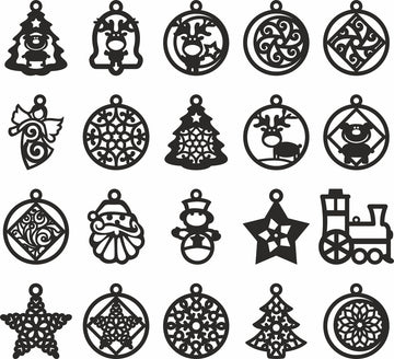 christmas laser cut tree ornament