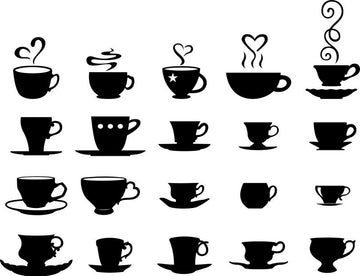 Tea and Coffee Cup Cricut Silhouette