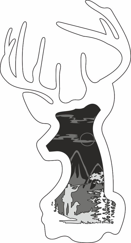 deer hunter laser cut wall design