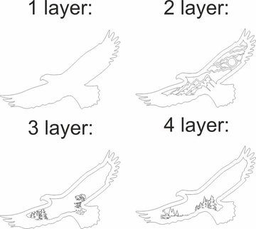 eagle glowforge svg wall decoration