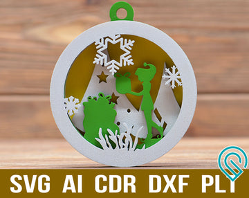 Christmas Elf Glowforge Laser Cut Dxf File