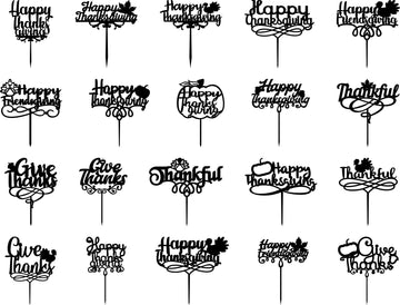 Thanksgiving Cake Topper Svg File For Glowforge And Cricut