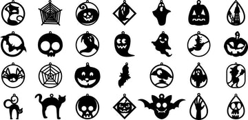 Halloween Earrings Cdr Template For Laser Cutting