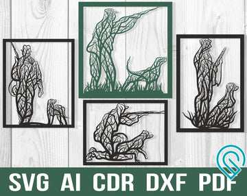 Hunting Tree Panels Pdf Laser Cut Files