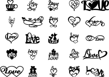 Love Cake Topper Decorations Svg File For Laser Cutting