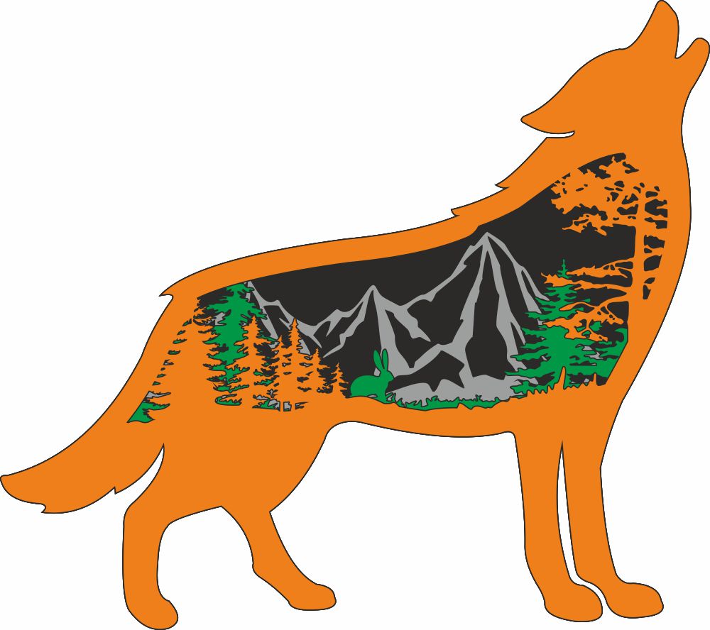 wolf cricut wall decoration