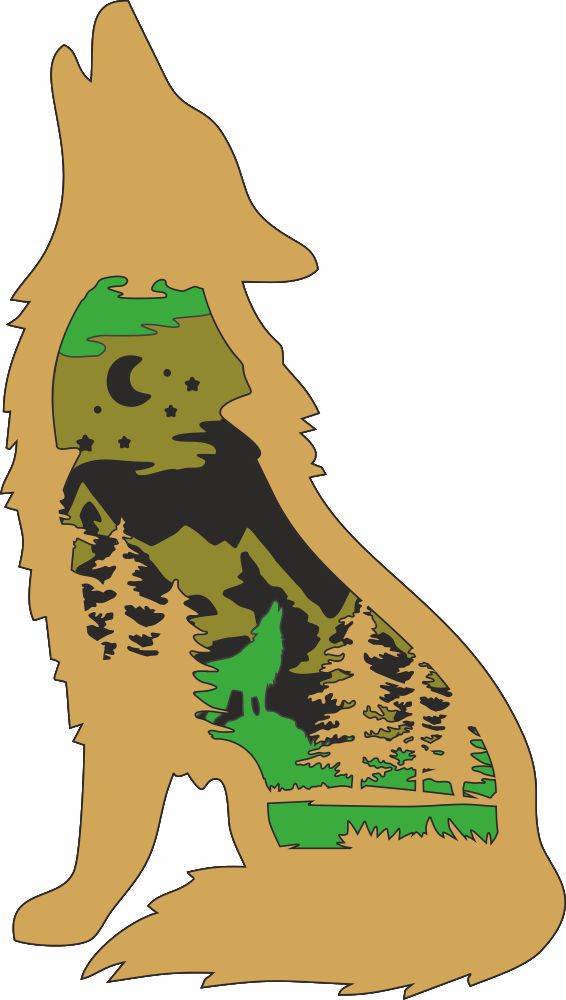 wolf wall decoration